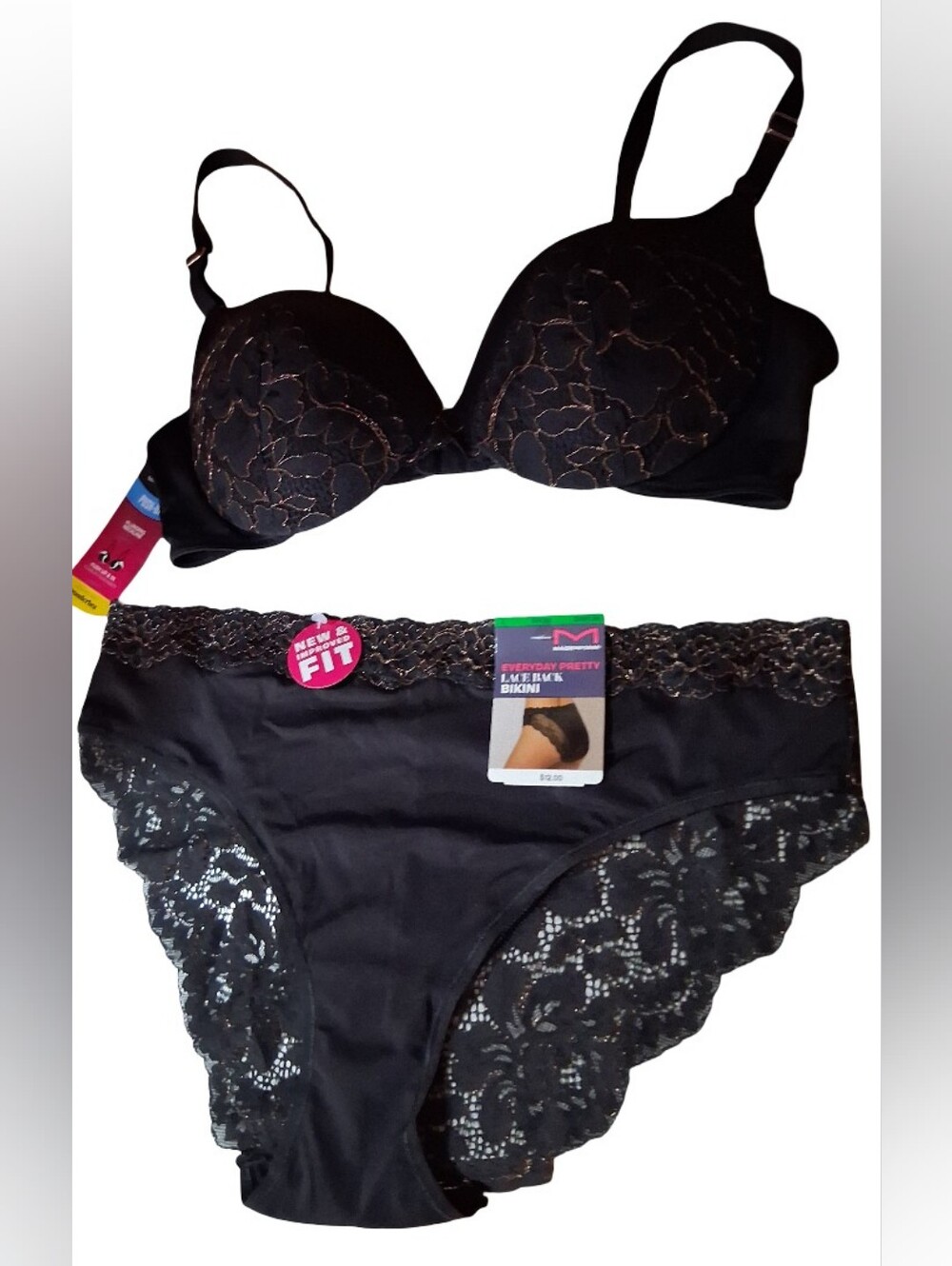Clothes: Womens Maidenform Bra & Panty Set (36C & Large) NWT